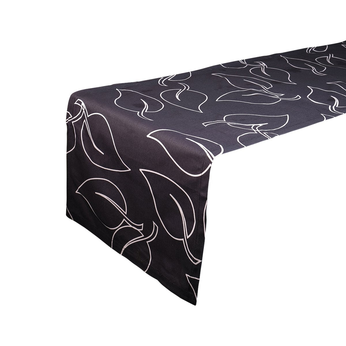 Leaves Tafelloper anthraciet 41x145cm