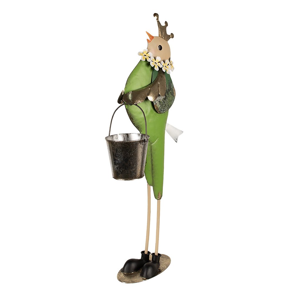 Decoratie Beeld Vogel 83 cm Groen Metaal