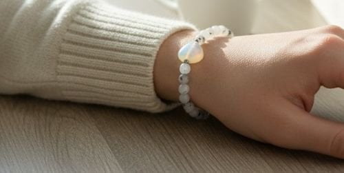 Dames armband Toermalijn Agaat & Opaliet hart