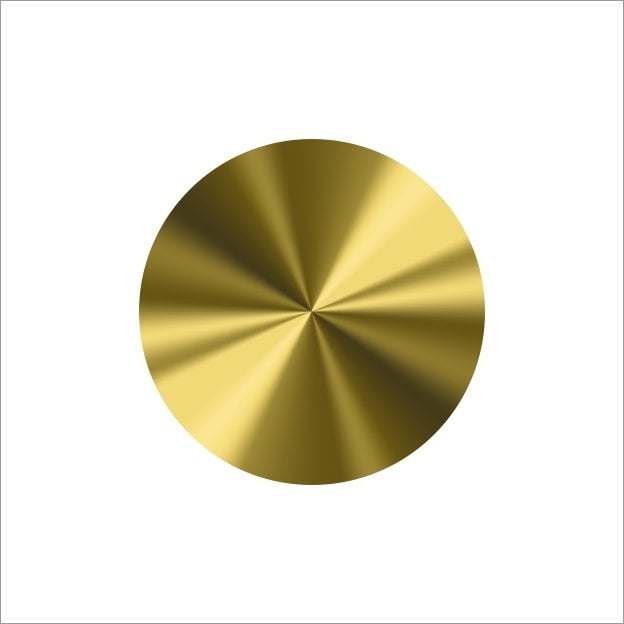 Blanco etiketten - Rond 25mm - glans goud