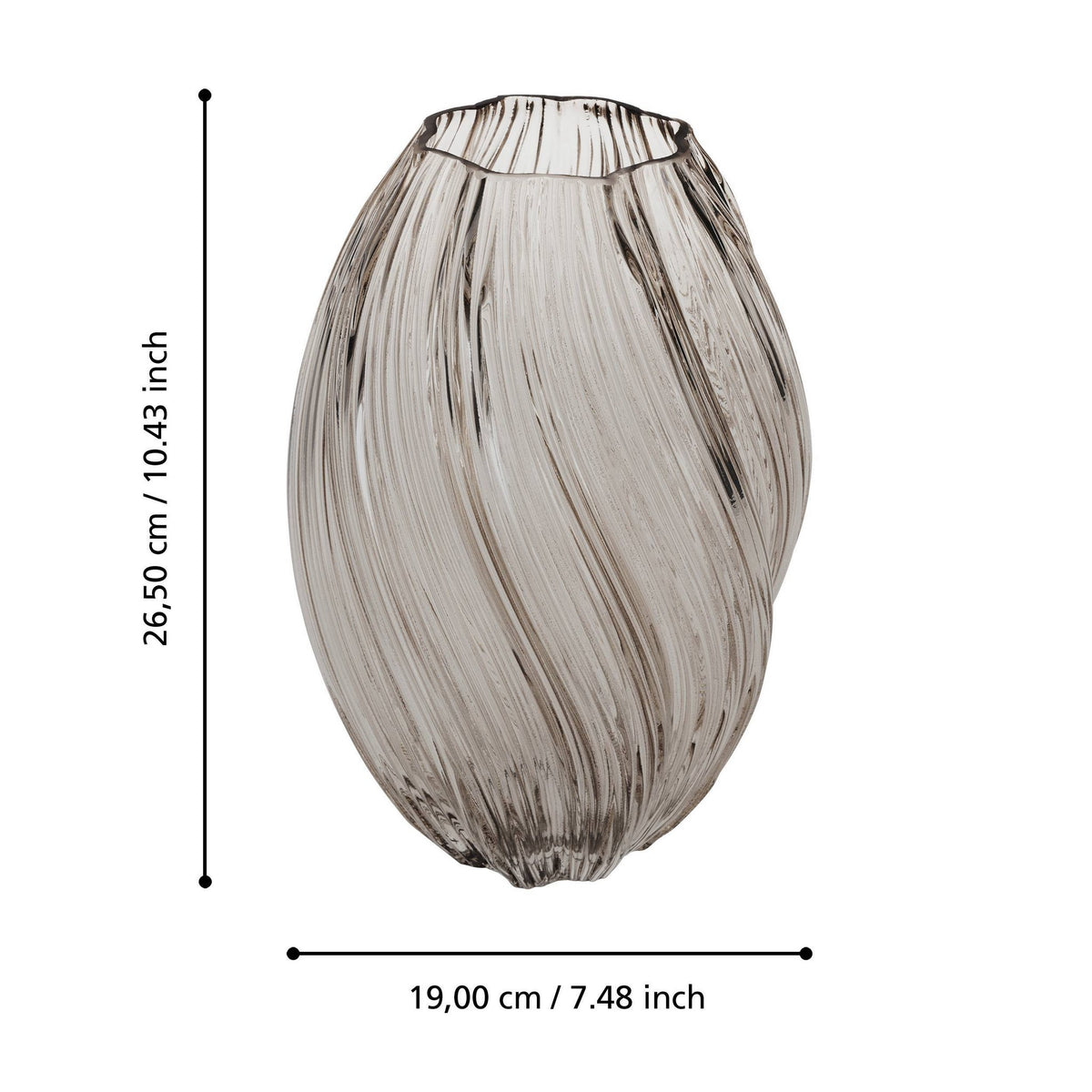 Vaas Debepare Grijs 27x19cm