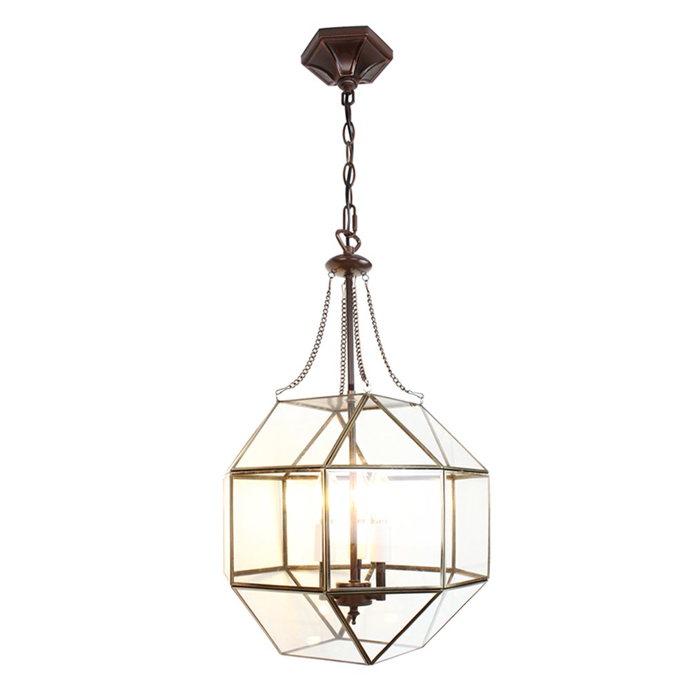 Hanglamp 40x40x190 cm transparant Glas Hanglamp Eettafel