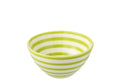 J-Line kom Granada Stripes High - keramiek - wit/groen - medium