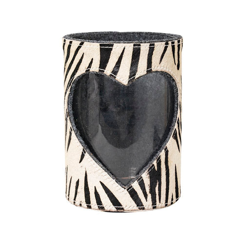 *windlicht koe hart zebra 20cm*