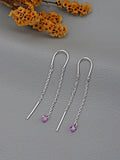 Oorbellen | Sterling verzilverd kubisch | Rhodium