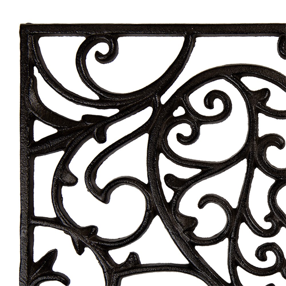 Deurmat Hart 59x39x2 cm Bruin Metaal