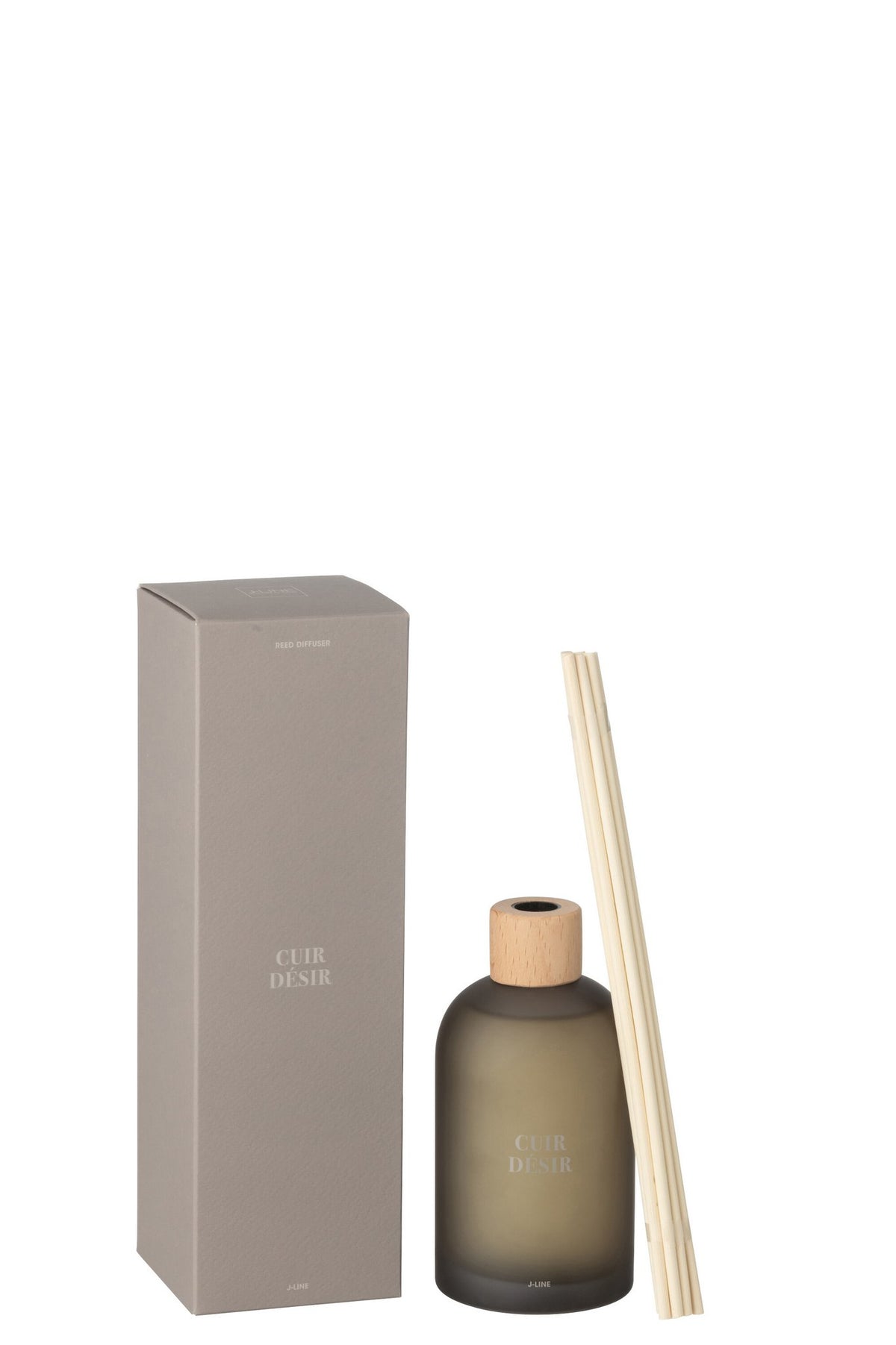 J-Line geurstokjes Accords Essentiels - Cuir Désir - bruin - 250 ml