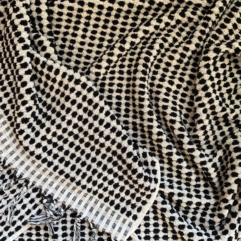 PomPom Handdoek Black