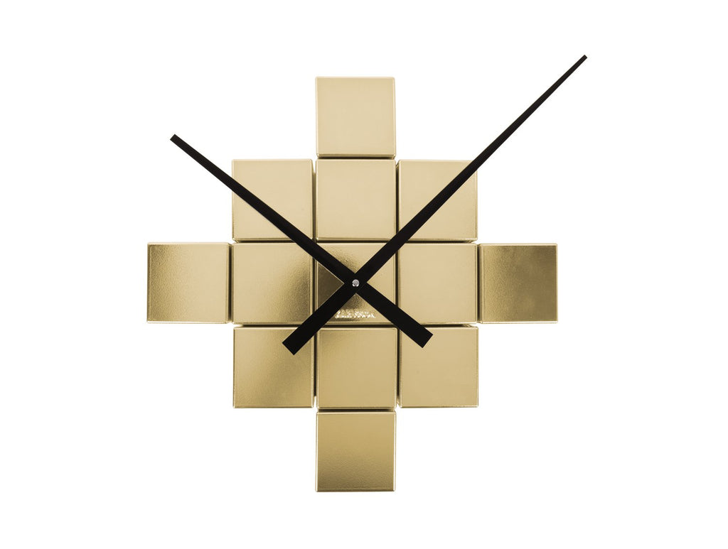 Wandklok DIY Kubiek Metallic