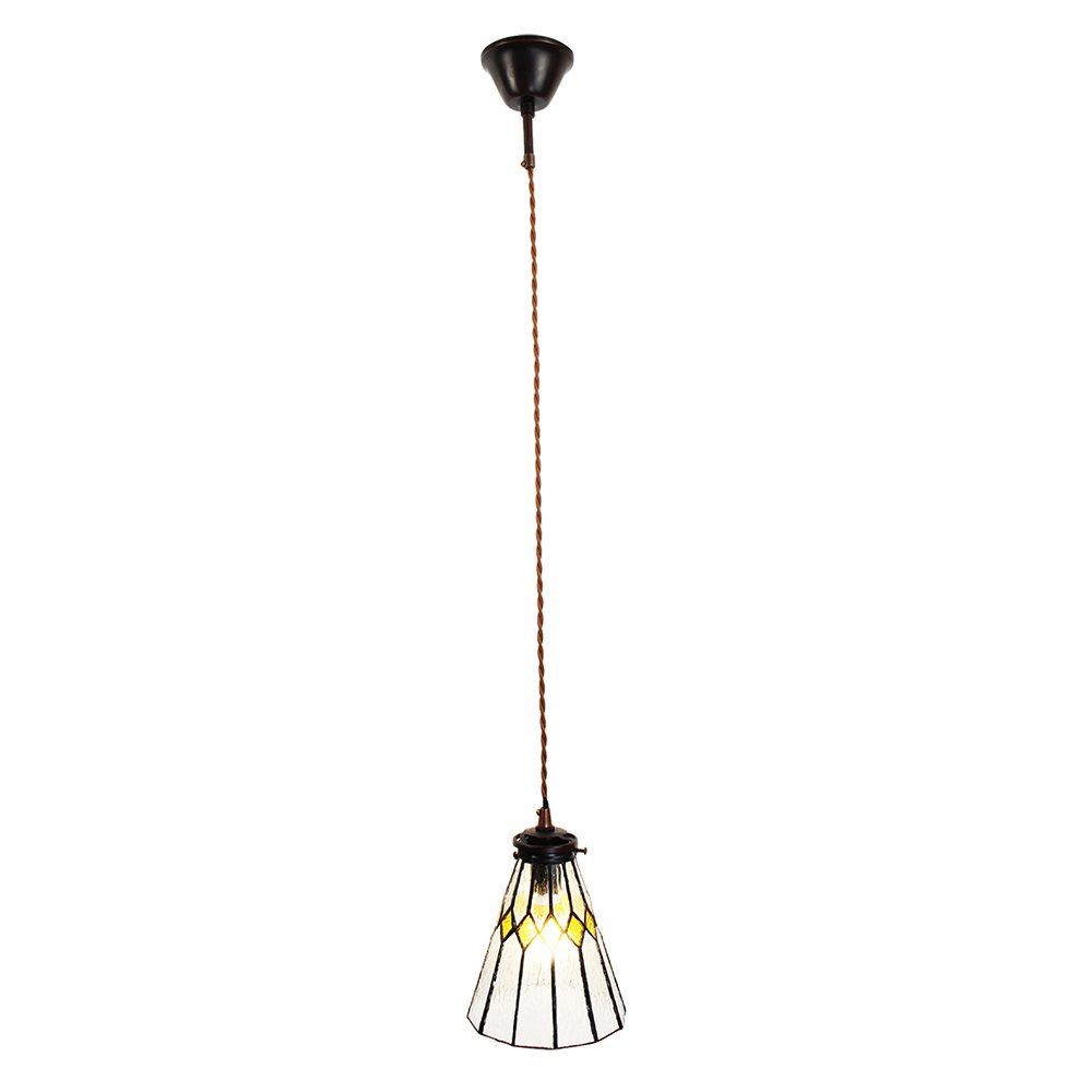 Hanglamp Tiffany Ø 15x115 cm transparant Glas Hanglamp Eettafel