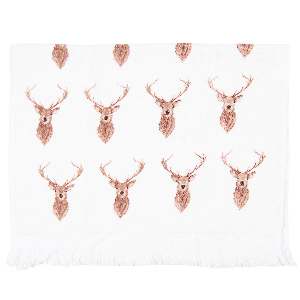 GASTENDEoekje 40x66 cm Beige Bruin Katoen Hert Toilet Handdoek