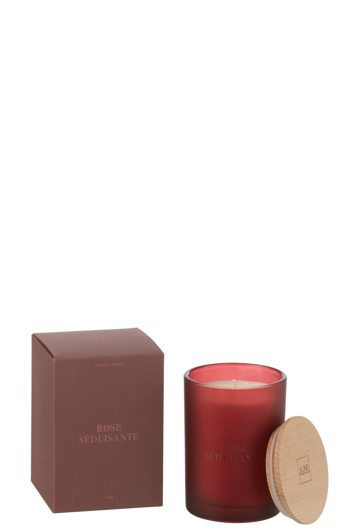 J-Line geurkaars Essential Accords - Seductieve Rose - rood - 38U