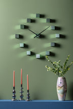 Wandklok DIY Kubiek Metallic