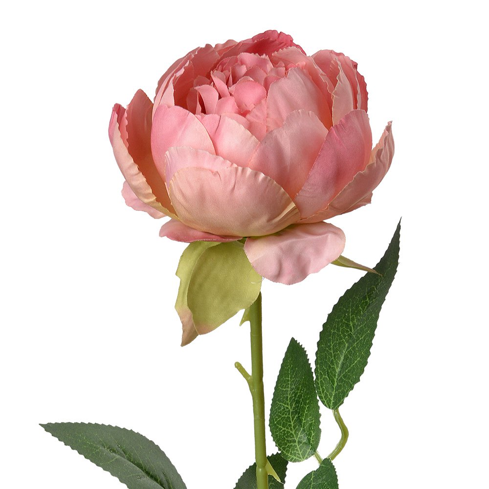 Kunstbloem Roos 62 cm Roze Kunststof