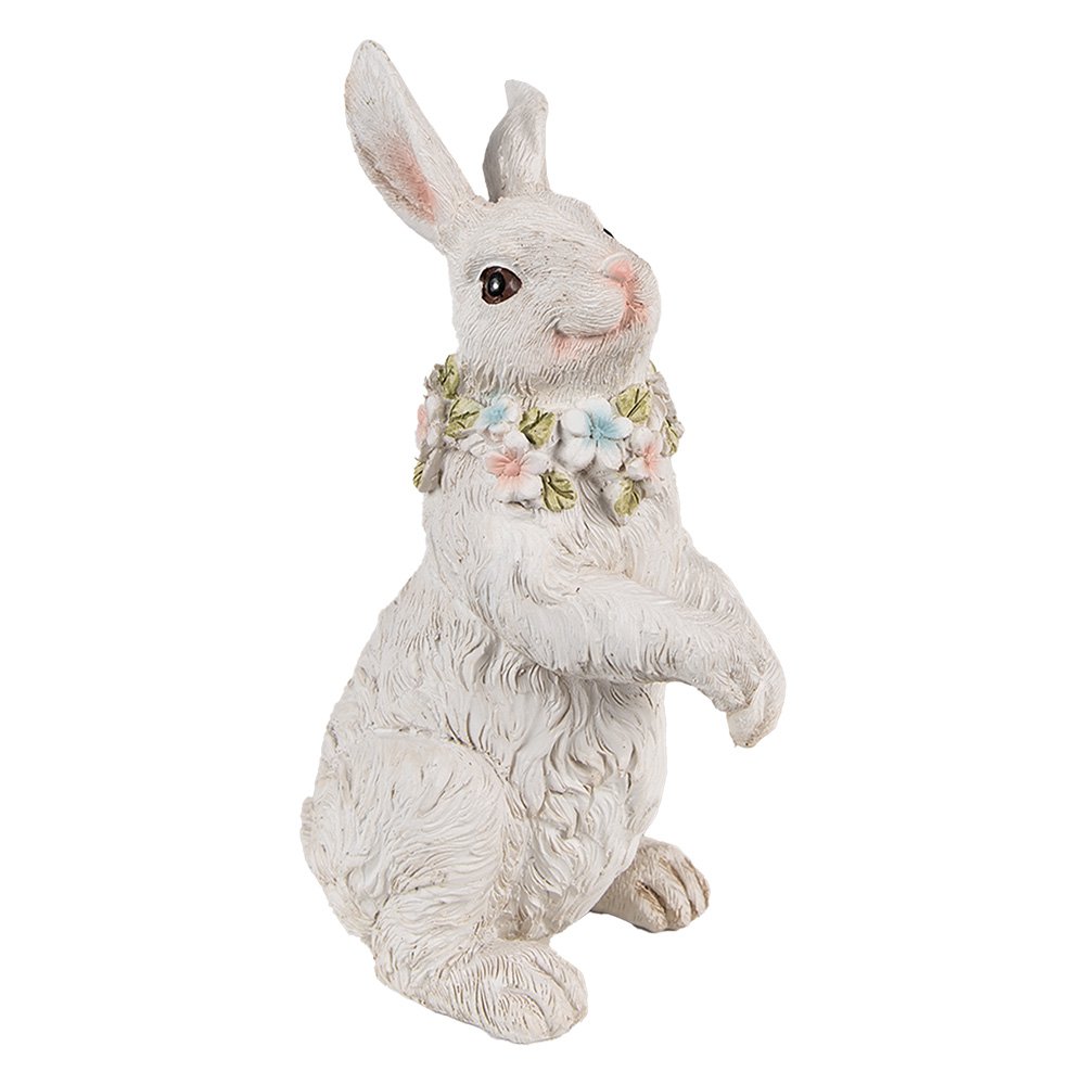 Beeld Konijn 20 cm Wit Polyresin Paasdecoratie