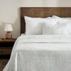 Bedset | Geometrisch motief van jacquard | Koning, 7-delige set | Antiek kantklatergoud