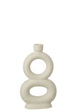 J-Line vaas Soliflore 2 Rings - steengoed - wit - L