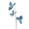 Decoratie Tak Vlinder 10x10x65 cm Blauw Textiel