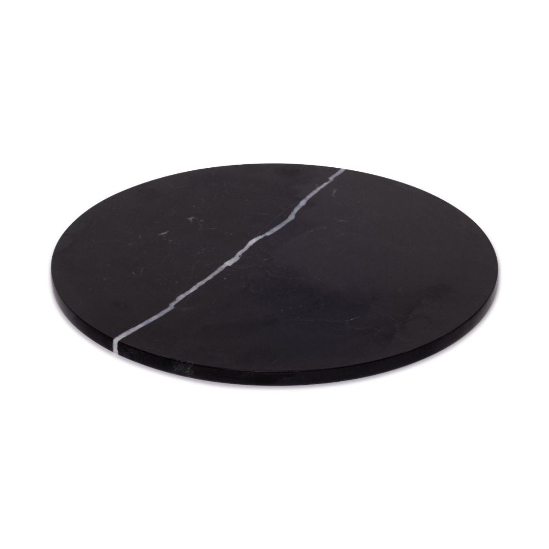 Marmer dienblad rond Ø30cm zwart