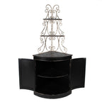 Wandkast Zwart, Hout en IJzer 78x55x181 cm