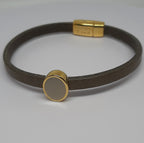 Semplice emaille ovale slider 24K verguld