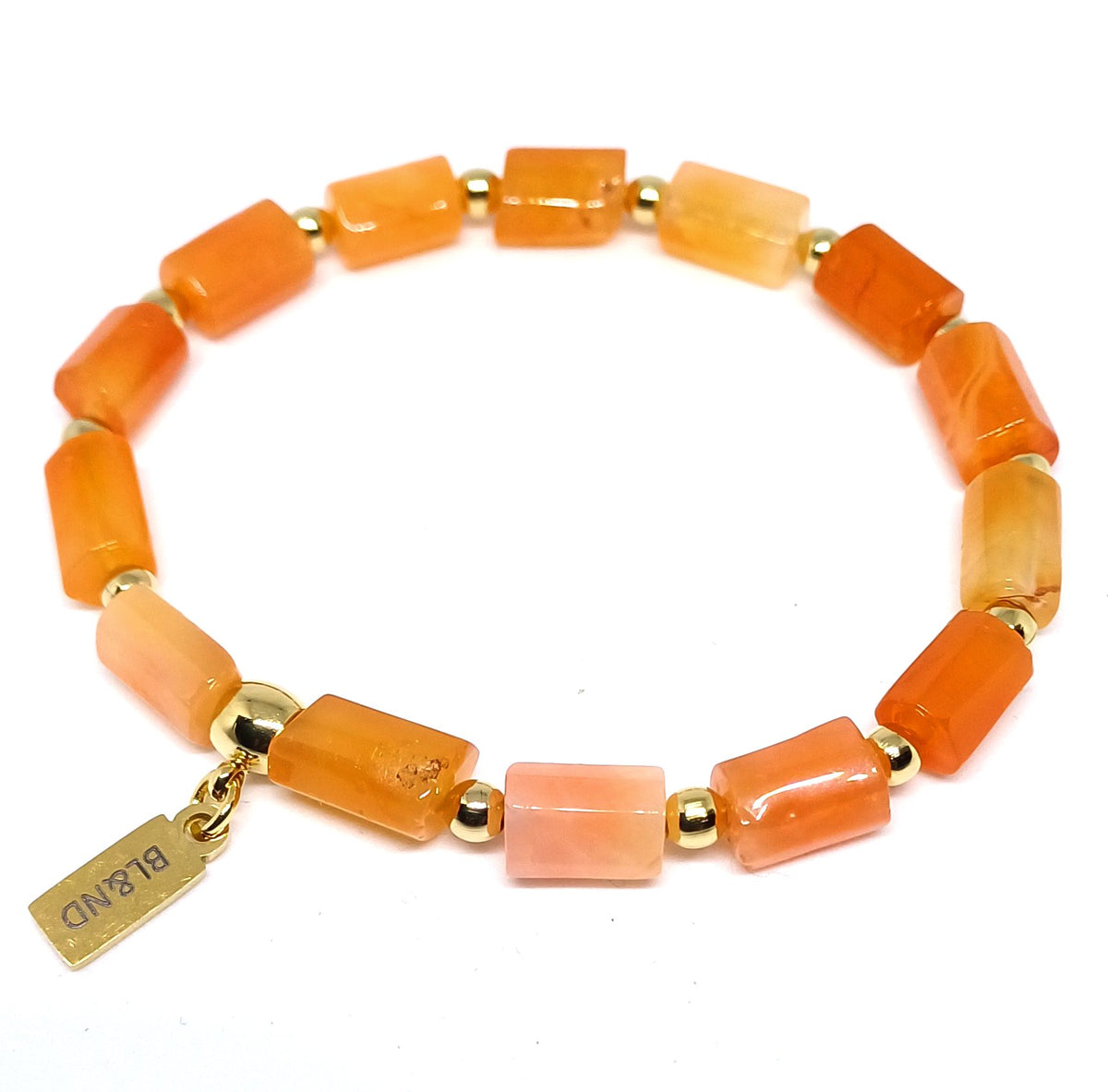 Edelsteen kolom stretch armband
