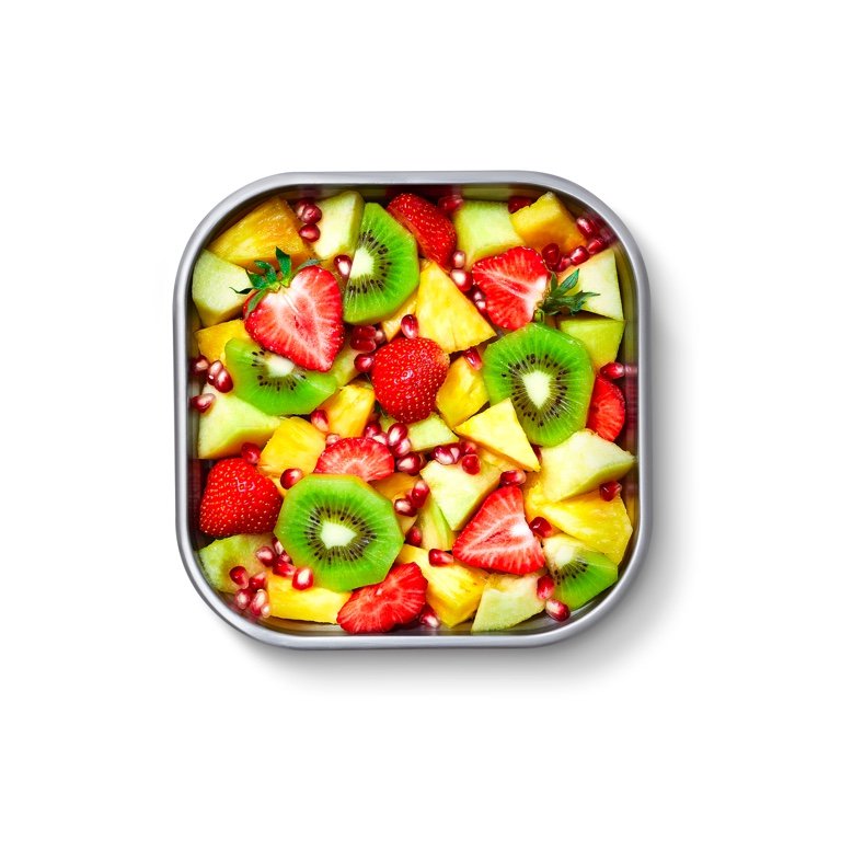 Black+Blum Steel Food Box Square - Meal prep - 195x189x58mm - Grijs/Rood