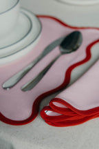 Lilou Sint-Jakobsschelpservetten (set van 2)