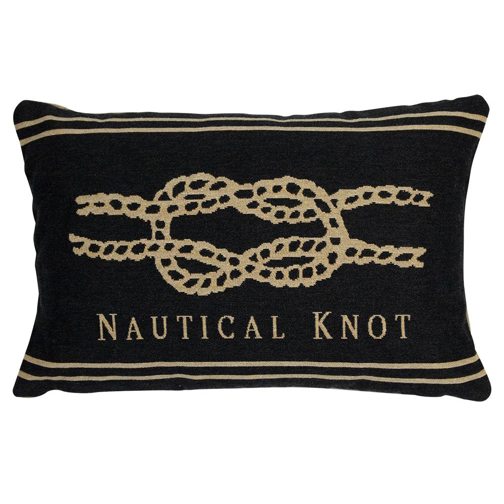 Gobelin kussen antraciet platte knoop 30x45cm*