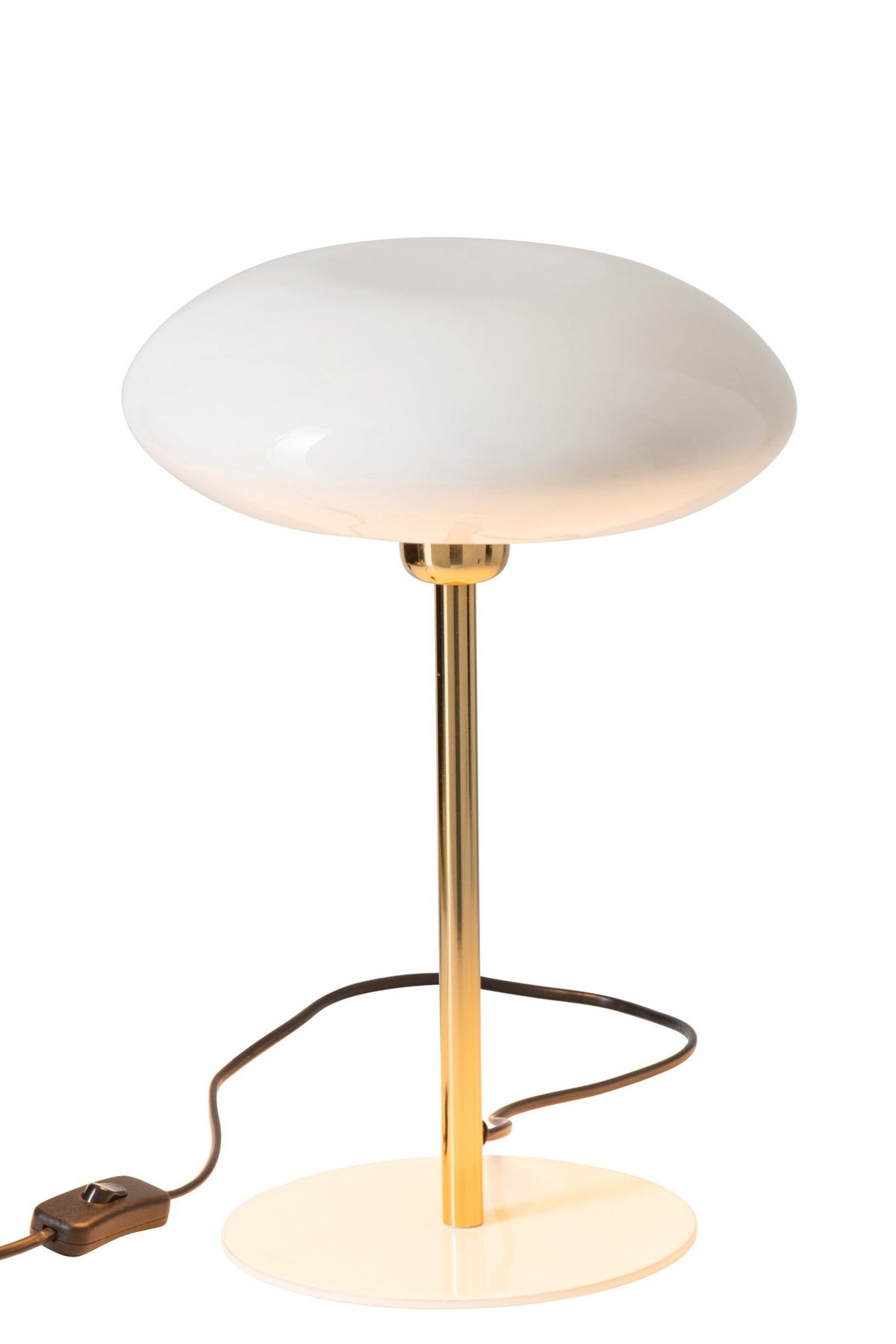 J-Line Tafellamp - metaal - wit/goud