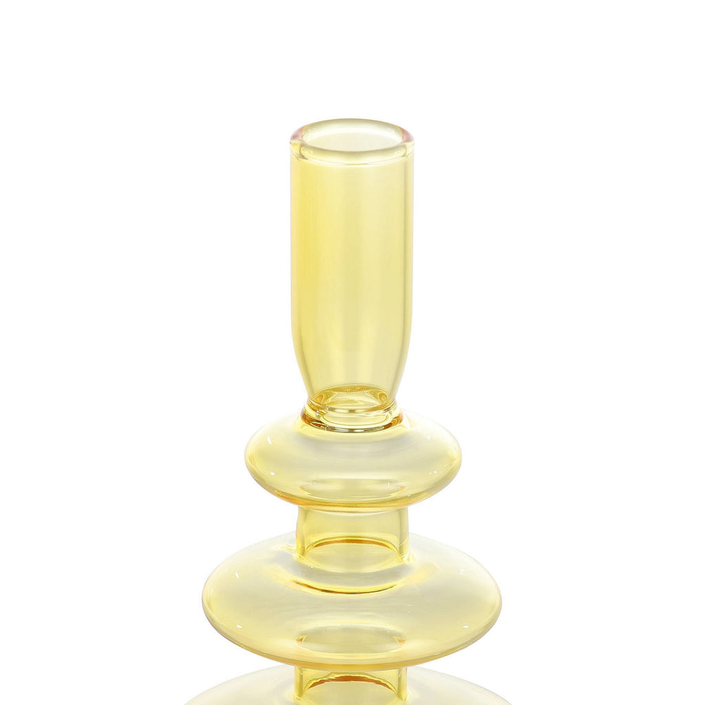 Candlestick Molume geel 9x22.5cm