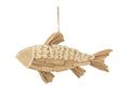 J-Line Hanger Vis - hout - naturel - groot