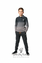 LewyLou NO4 Polo zwart met taupe