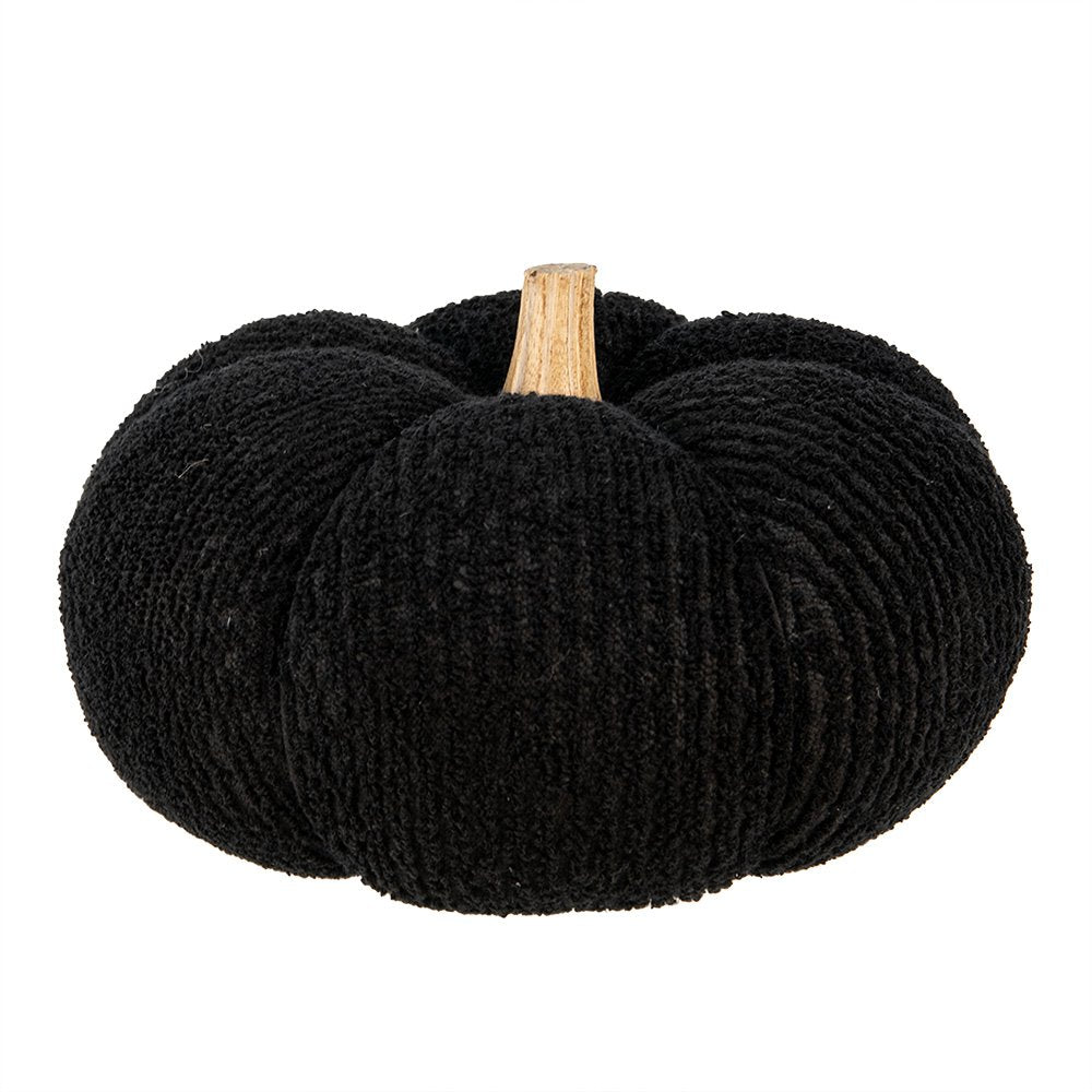 Decoratie Pompoen Ø 25x16 cm Zwart Polyester