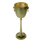 Wijnkoeler op poot champagne goud 31X12X10cm