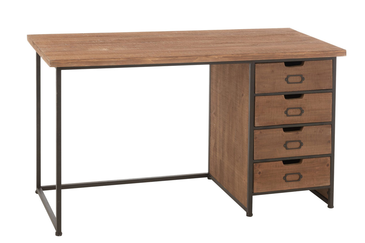 J-Line bureau Moa - hout - naturel