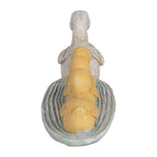Decoratie Beeld Eend 26x6x7 cm Wit Geel Kunststof