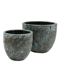 Plantenpot - Laki relic jade set Ø36/25 x H34/25 cm - (set van 2 stuks)