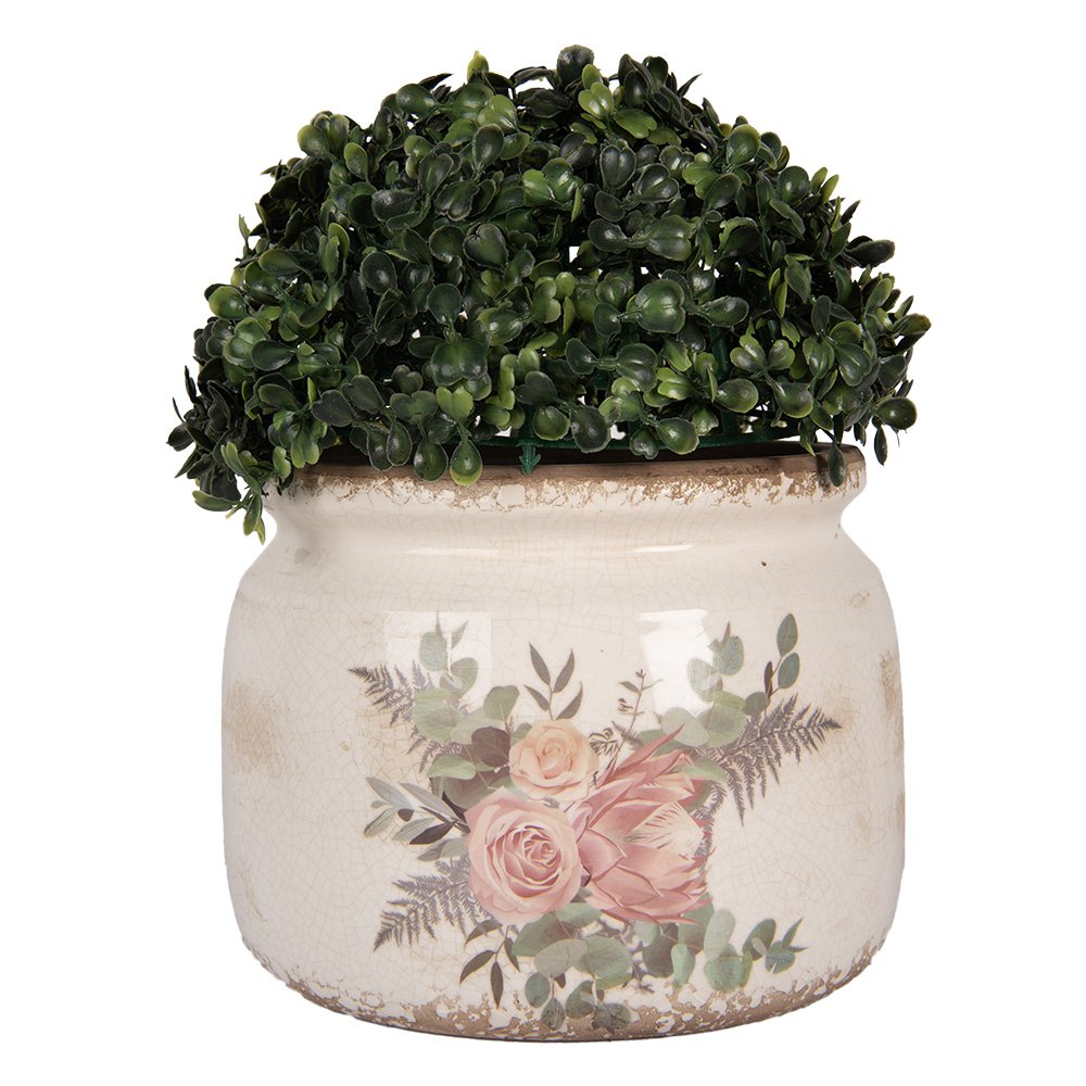 Bloempot Ø 20x15 cm Beige Keramiek