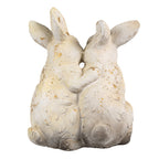 Decoratiebeeld konijn bruin-beige 33 cm