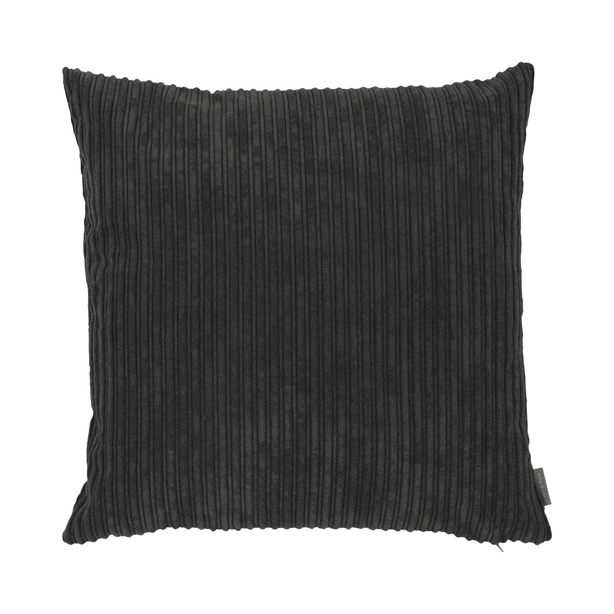 Duke Velvet Rib kussen donkergrijs 45x45cm