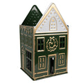 Waxinelichthouder Huis 14x12x25 cm Groen Metaal