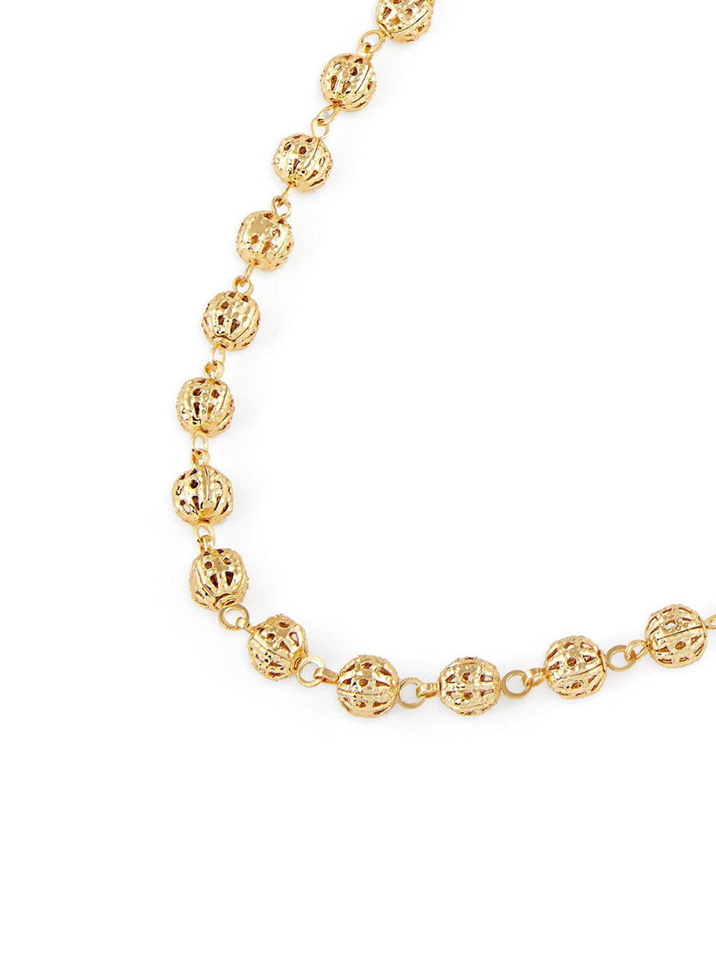 Vergulde kralenketting – retailketting – kralenontwerp – 29 cm lengte