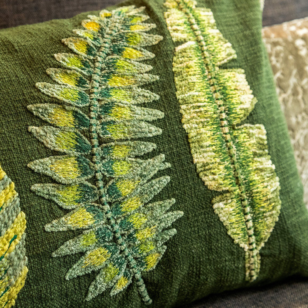 Fernando | Kussen | 40x60 cm bieslook | Groen | Hoii | Met luxe binnenkussen