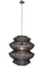 J-Line hanglamp Touw - metaal - zwart - L