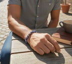 Herenarmband Sodaliet 8 mm met Boeddha kraal