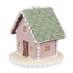 Gingerbread house 12 cm Roze Katoen Peperkoekhuisje