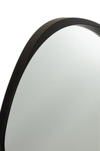 J-Line spiegel Giles - glas - zwart - small - Ø 71 cm