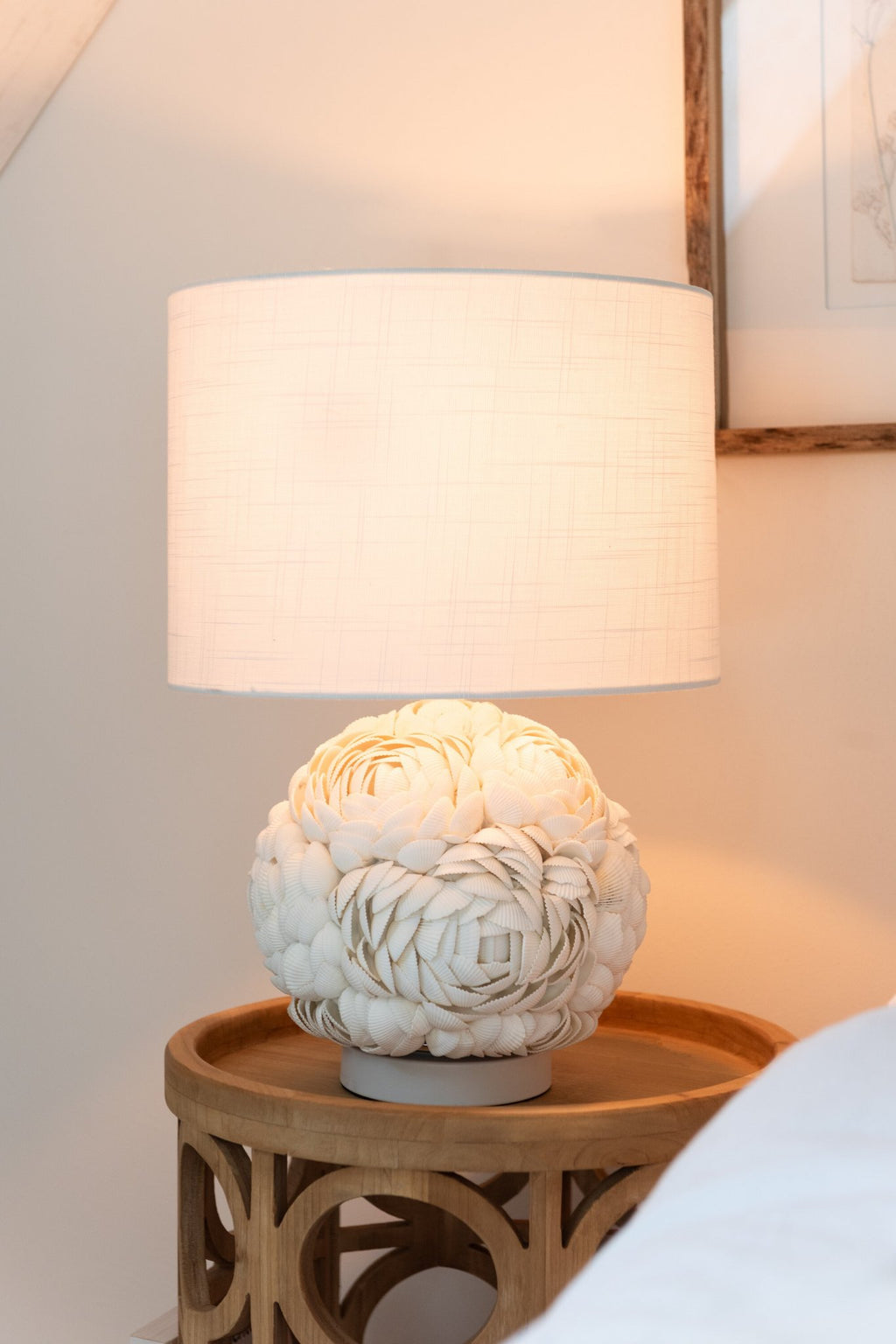 J-Line lamp - schelp - wit - large