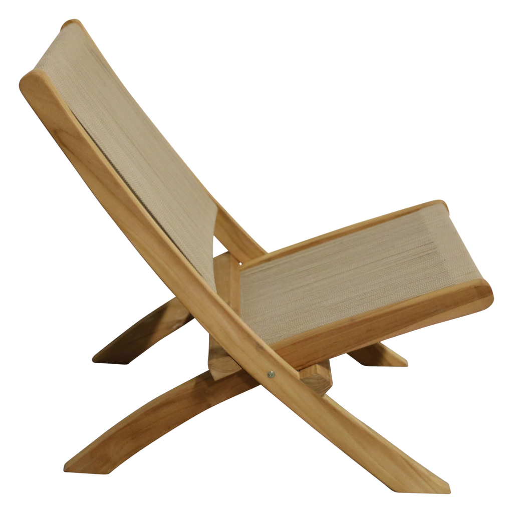 Rope opvouwbare loungestoel naturel